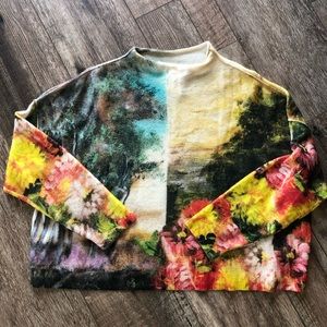 Anthropologie | Cashmere Watercolor Pilcro Alani Sweater